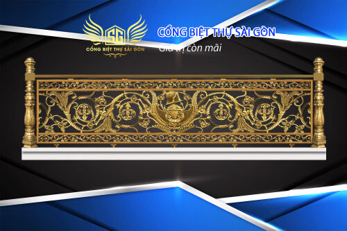 Ban công biệt thự sài gòn đầu rồng chuông