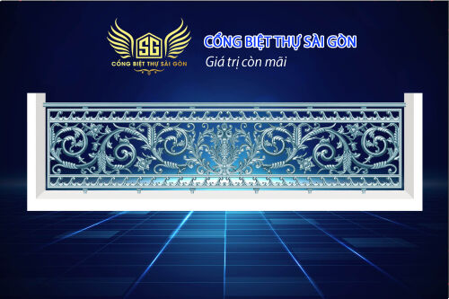 Ban công biệt thự sài gòn logo hoa