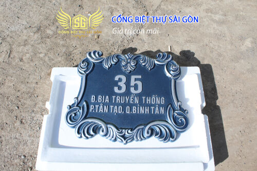Biển số nhà nhôm đúc 10